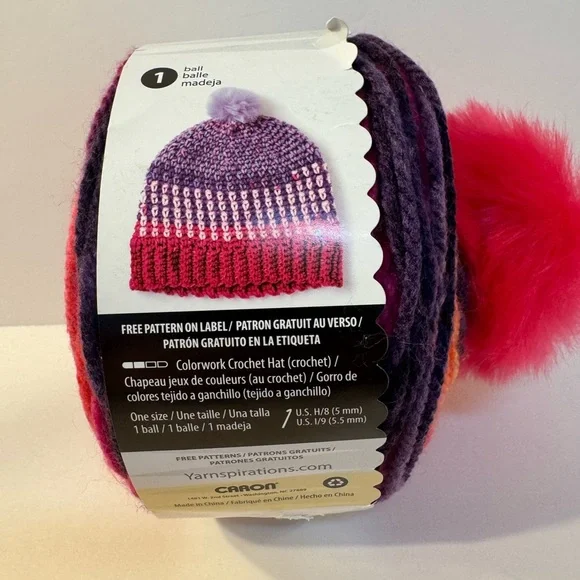 1 Cake Caron Chunky Cupcake Yarn - Berry Blast - Picture 2 of 4